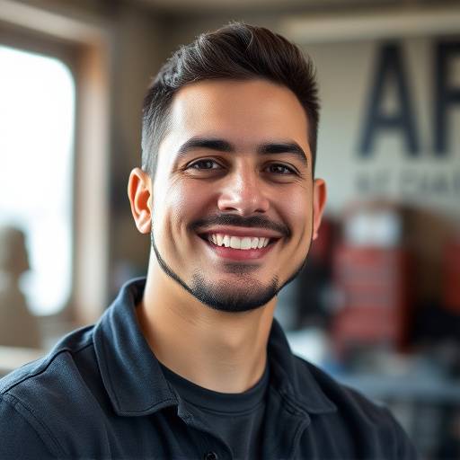 Photo of Javier Rodriguez, the Founder of AutoFix Garage, smiling.